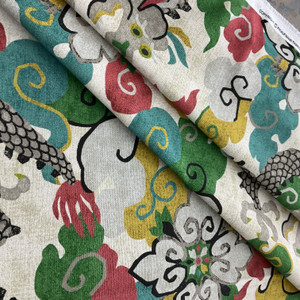 Buy Embroidery cloth Linen fabric Cotton linen Cotton fabric Floral pattern  Three-dimensional flower fabric Approximately width 140 cm x length 50 cm  Natural texture Fashionable handmade Handicraft Handicraft sewing DIY  Costume material