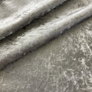 Europatex Rumple Crushed Velvet Silver | Heavyweight Velvet Fabric | Home Decor Fabric | 57" Wide