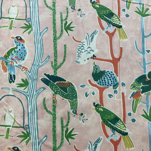 Waverly Birdhouse Chatter Twill Peony | Lightweight Twill Fabric | Home Decor Fabric | 54" Wide