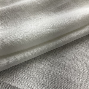 8.4 Oz Belgian 100% Linen White | Medium/Heavyweight Linen Fabric | Home Decor Fabric | 54" Wide