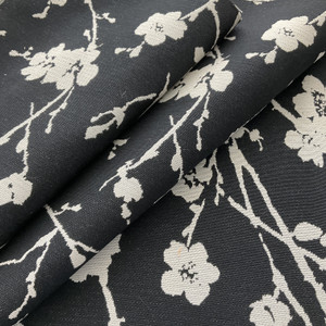 Hilary Farr Fiore Jacquard Onyx | Medium/Heavyweight Jacquard Fabric | Home Decor Fabric | 57" Wide