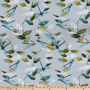 tfa Damselflies Jacquard Aqua | Heavyweight Jacquard Fabric | Home Decor Fabric | 54" Wide