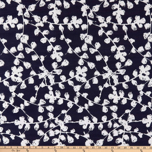 Terrasol Salix Outdoor Woven Navy | Medium/Heavyweight Outdoor, Woven Fabric | Home Decor Fabric | 54" Wide