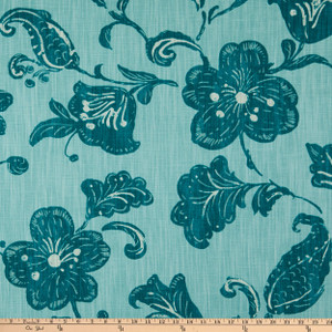 Duralee SE42692 Lowanna Slub Duck Tourmaline | Lightweight Duck Fabric | Home Decor Fabric | 55" Wide