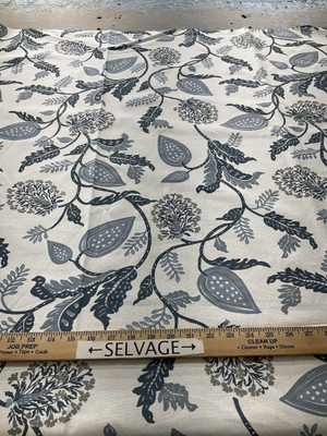 Laura & Kiran Palampore Print Duck Indigo | Medium Weight Duck Fabric | Home Decor Fabric | 56" Wide