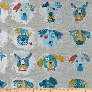 Swavelle Dogaholic Jacquard Multi | Heavyweight Jacquard Fabric | Home Decor Fabric | 58.25" Wide