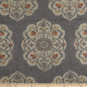 Swavelle Gathering Chenille Jacquard Greystone | Very Heavyweight Jacquard, Chenille Fabric | Home Decor Fabric | 58" Wide