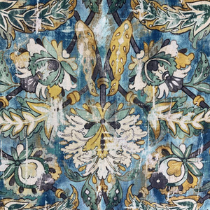 Covington Hermes Duck Peacock | Medium/Heavyweight Duck Fabric | Home Decor Fabric | 54" Wide