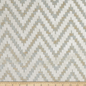 Ziggurat Cut Velvet White Gold | Medium/Heavyweight Velvet Fabric | Home Decor Fabric | 54" Wide