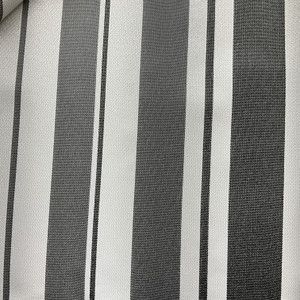 Performatex Clean Stripe Outdoor Woven Grey | Heavyweight Jacquard, Outdoor Fabric | Home Decor Fabric | 54" Wide