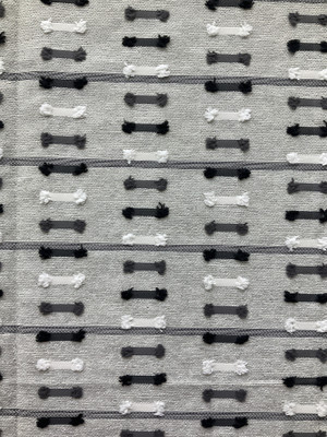 Performatex Fil Tassels Stripe Outdoor Jacquard Grey | Very Heavyweight Outdoor, Jacquard Fabric | Home Decor Fabric | 54" Wide