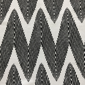 Performatex Spire Outdoor Chenille Jacquard Black & White | Very Heavyweight Outdoor, Jacquard Fabric | Home Decor Fabric | 54" Wide