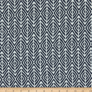 Terrasol Boho Outdoor Jacquard Navy | Medium/Heavyweight Outdoor, Jacquard Fabric | Home Decor Fabric | 54" Wide