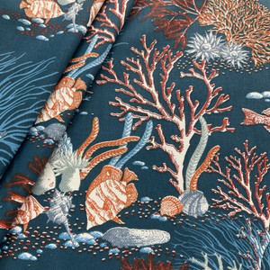 STOF France Oceanique Twill Petrole | Lightweight Twill Fabric | Home Decor Fabric | 63" Wide