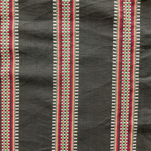 Laura & Kiran Yarn Dyed Outwest Checkerboard Stripe Woven Brown/Multi | Medium/Heavyweight Woven Fabric | Home Decor Fabric | 56" Wide