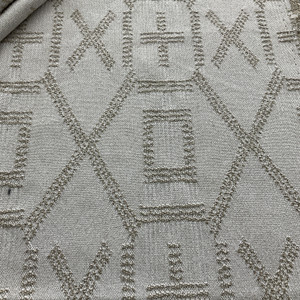 Swavelle Narny Recycled Jacquard Sand | Medium/Heavyweight Jacquard Fabric | Home Decor Fabric | 56" Wide