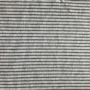 Victoria Narrow Stripe Linen Smoke Grey | Lightweight Linen Fabric | Home Decor Fabric | 55" Wide