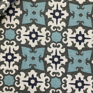 Comersan Fabrics Cartago Woven Gray And Blue | Very Lightweight Woven Fabric | Home Decor Fabric | 55" Wide