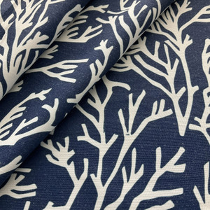 Comersan Fabrics Manglar Duck Navy/White | Lightweight Duck Fabric | Home Decor Fabric | 55" Wide