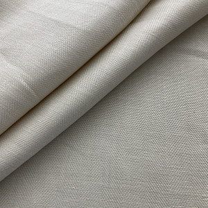 Number One Textiles Linen Wide Herringbone Beige | Medium/Heavyweight Linen Fabric | Home Decor Fabric | 54" Wide