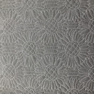 Performatex Q-Daisy Outdoor Woven Dark Grey | Pre-Quilted | Home Decor Fabric | 54" Wide
