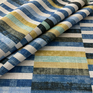 Crafted Artisan Loreto Donegal Woven Blue | Heavyweight Woven Fabric | Home Decor Fabric | 54" Wide