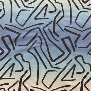 Global Geos Anthromorphic Twill White With Blue | Medium Weight Twill Fabric | Home Decor Fabric | 54" Wide