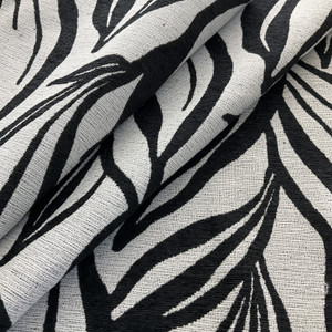 Covington Tiya Jacquard Ebony/Ivory | Medium/Heavyweight Jacquard Fabric | Home Decor Fabric | 57" Wide
