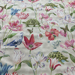 Primavera Harrison Howard Enchanted Garden Floral Slub Duck Primavera | Lightweight Duck Fabric | Home Decor Fabric | 54" Wide