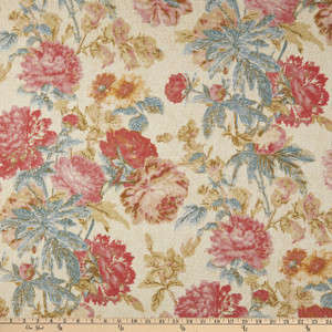 Waverly Daphne Floral Duck Tearose | Medium Weight Duck Fabric | Home Decor Fabric | 54" Wide