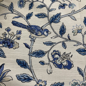 Waverly Summer Isles Floral Slub Duck Sky | Medium Weight Duck Fabric | Home Decor Fabric | 54" Wide