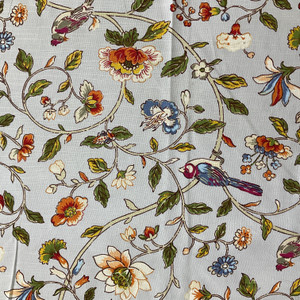 Waverly Summer Isles Floral Slub Duck Tigerlily | Medium Weight Duck Fabric | Home Decor Fabric | 54" Wide