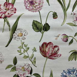 Elderberry Waverly Escape To Eden Floral Duck Elderberry | Medium Weight Duck Fabric | Home Decor Fabric | 54" Wide