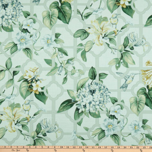 Waverly Treillage Floral Duck Garden | Medium Weight Duck Fabric | Home Decor Fabric | 54" Wide