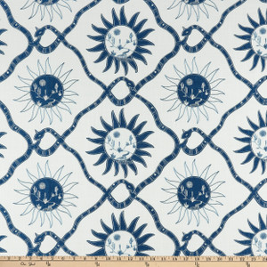 Elana Gabrielle Sol Embroidery Duck Bluebell | Heavyweight Duck Fabric | Home Decor Fabric | 54" Wide