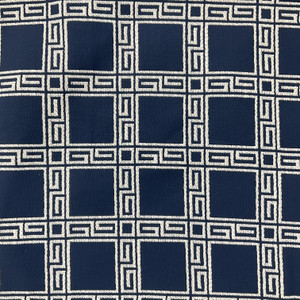 Bella Dura Home Indoor/Outdoor Performance Fair And Square Woven Indigo Blue | Home Decor Fabric | 54" Wide