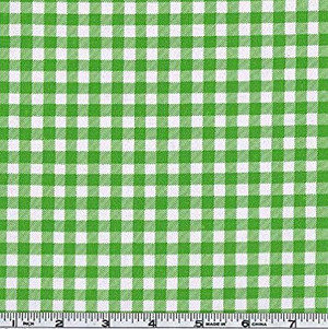 Oil Cloth Gingham Kiwi Green | Heavyweight Oilcloth Fabric | Home Decor Fabric | 47" Wide