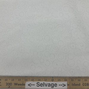 Tone on Tone White Circles | 108" Wide | Indoor Drapery Fabric | Lightweight