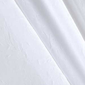 5.8 Yard Piece of 108" Crushed Sheer Voile White | Very Lightweight Voile Fabric | Home Decor Fabric | 108" Wide