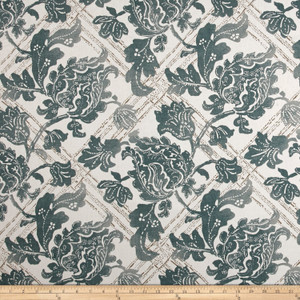 3 Yard Piece of Robert Allen @ Home Floral Lattice Aloe | Home Decor Fabric | 55" Wide