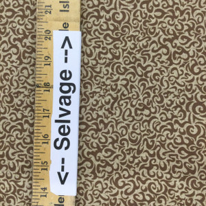 3 Yard Piece of Swirl Design in Two Toned Brown | Drapery Fabric | Polyester | 54 Wide | By the Yard