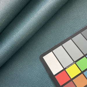 2.33 Yard Piece of Ez-Kleen Eel Textured Faux Leather Teal | Very Heavyweight Faux Leather, Vinyl Fabric | Home Decor Fabric | 54" Wide