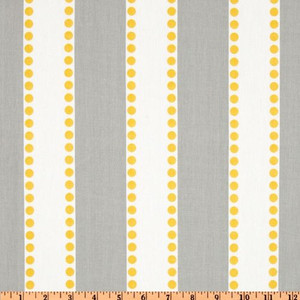 1.5 Yard Piece of Premier Prints Lulu Stripe Twill Storm/Yellow | Lightweight Twill Fabric | Home Decor Fabric | 54" Wide