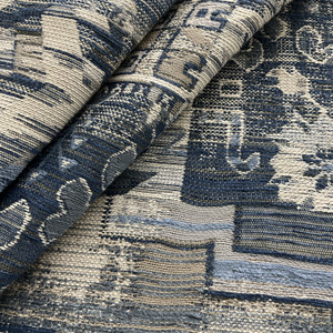 Artistry Tribal Southwest Arizcal Jacquard Indigo, Very Heavyweight Jacquard  Fabric, Home Decor Fabric