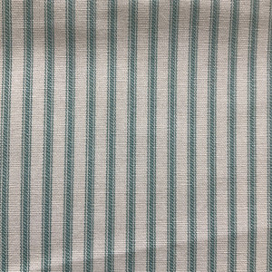 Ocean Green / White Ticking | Home Decor Fabric | Medium Weight | 54" Wide | By the Yard