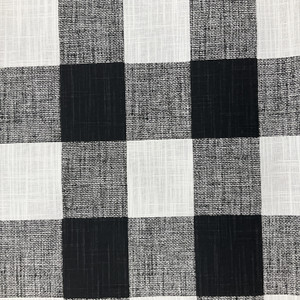 1 Yard Piece of Buffalo Plaid in Black and White | Home Decor Fabric | 55 Wide | By the Yard | RANDO966-REM11