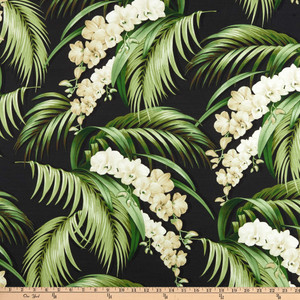 1.5 Yard Piece of Tommy Bahama Home Digital Orchid Haven Caviar | Lightweight Duck Fabric | Home Decor Fabric | 54" Wide