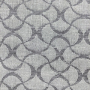 3 Yard Piece of Mingle in Slate | Upholstery & Heavy Curtain Fabric | Geo Ogee in Silvery Grey | 54 wide | By The Yard