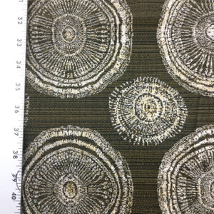 3 Yard Piece of Fossils in Beige and Black | Upholstery / Slipcover Fabric | 57 W | By the Yard