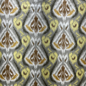 Ikat in Brown / Yellow / Grey | Home Decor Fabric | Mill Creek Fabrics | Medium Weight | 54" Wide | By the Yard